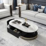 "Wooden Storage Cabinet with Marble Top and Stainless Steel Base" "Luxury Wooden Storage Cabinet with Marble and Stainless Accents"