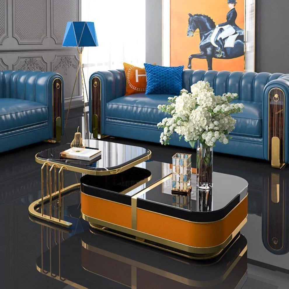 "Wooden Storage Cabinet with Marble Top and Stainless Steel Base" "Luxury Wooden Storage Cabinet with Marble and Stainless Accents"